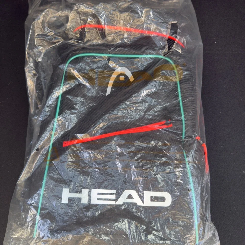 NWT HEAD Tour Tennis Pickleball Backpack Black Teal Orange Size Large